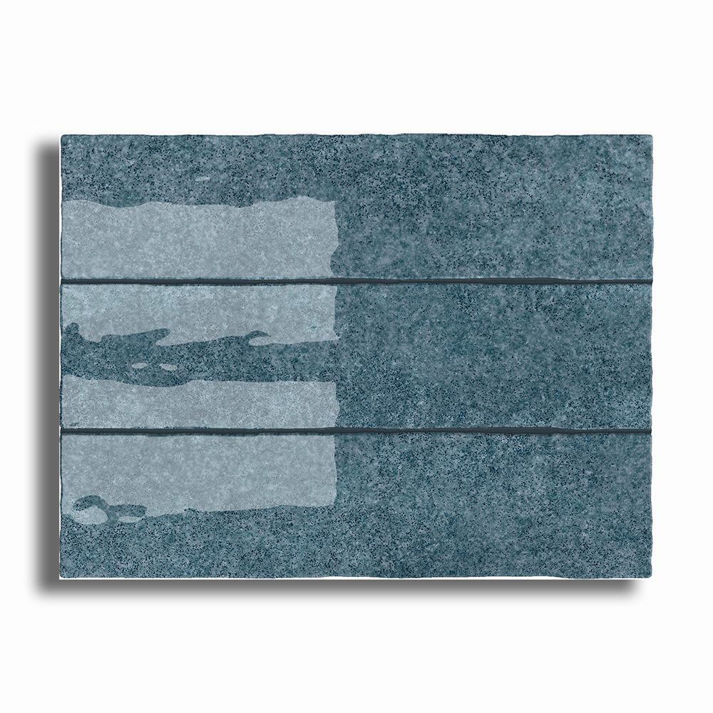 3x12 Lithos Indigo Glossy Ceramic Tile - American Tile Depot