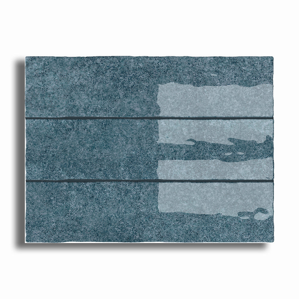 3x12 Lithos Indigo Glossy Ceramic Tile - American Tile Depot