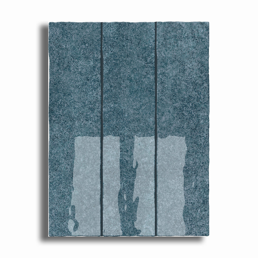 3x12 Lithos Indigo Glossy Ceramic Tile - American Tile Depot