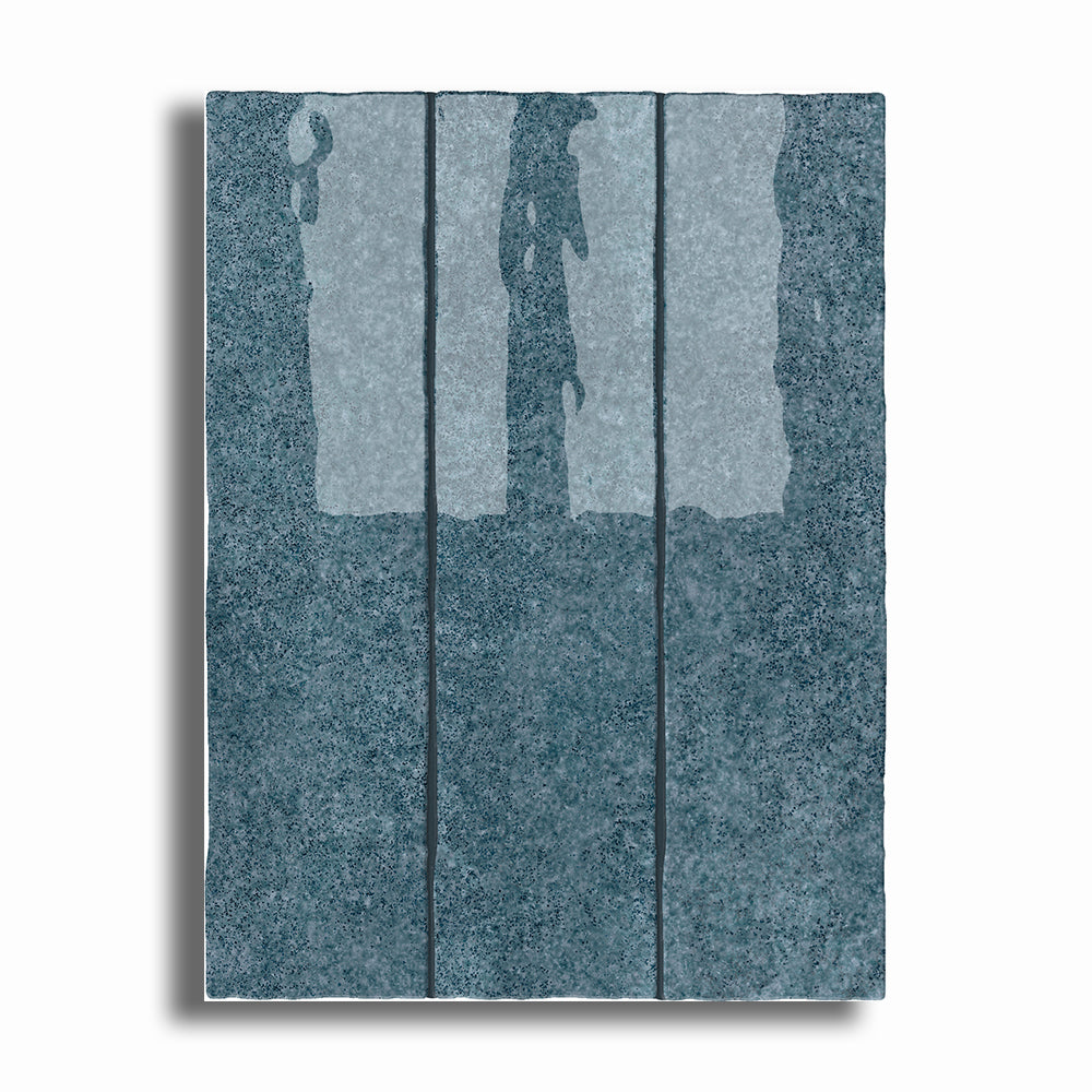 3x12 Lithos Indigo Glossy Ceramic Tile - American Tile Depot