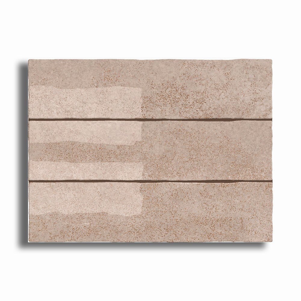 3x12 Lithos Moka Glossy Ceramic Tile - American Tile Depot