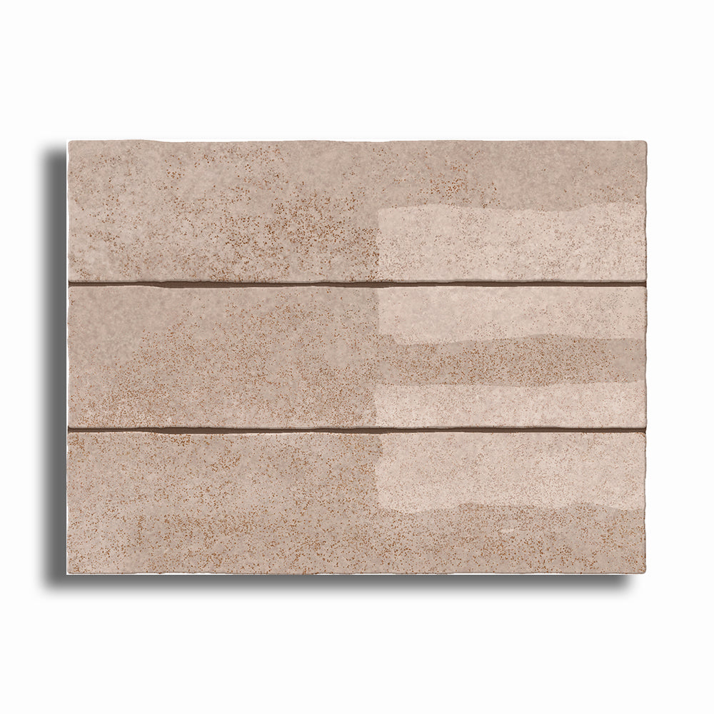 3x12 Lithos Moka Glossy Ceramic Tile - American Tile Depot