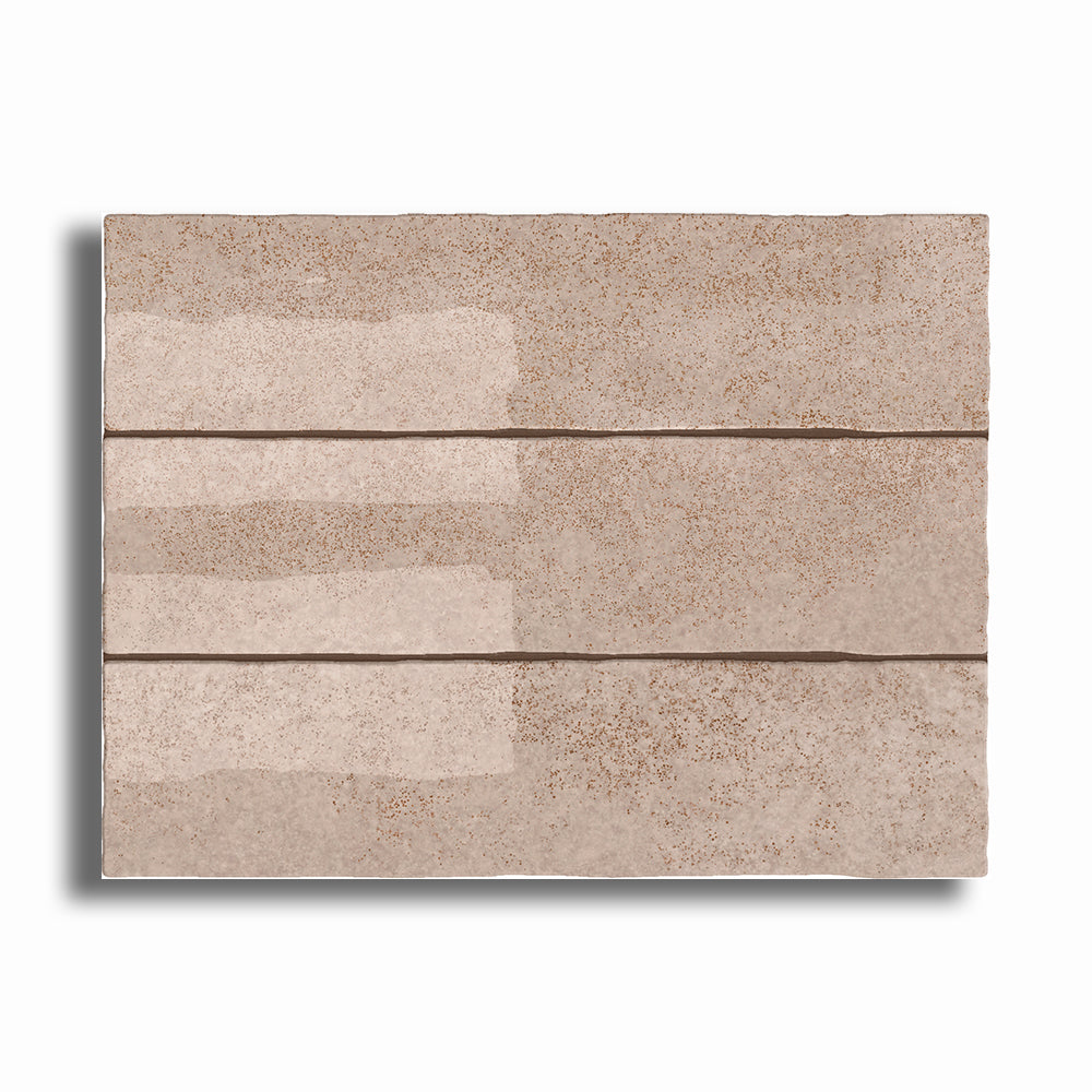 3x12 Lithos Moka Glossy Ceramic Tile - American Tile Depot