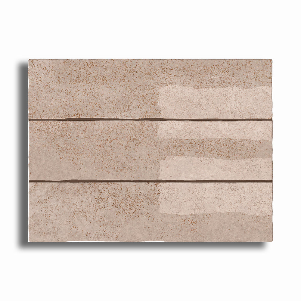 3x12 Lithos Moka Glossy Ceramic Tile - American Tile Depot