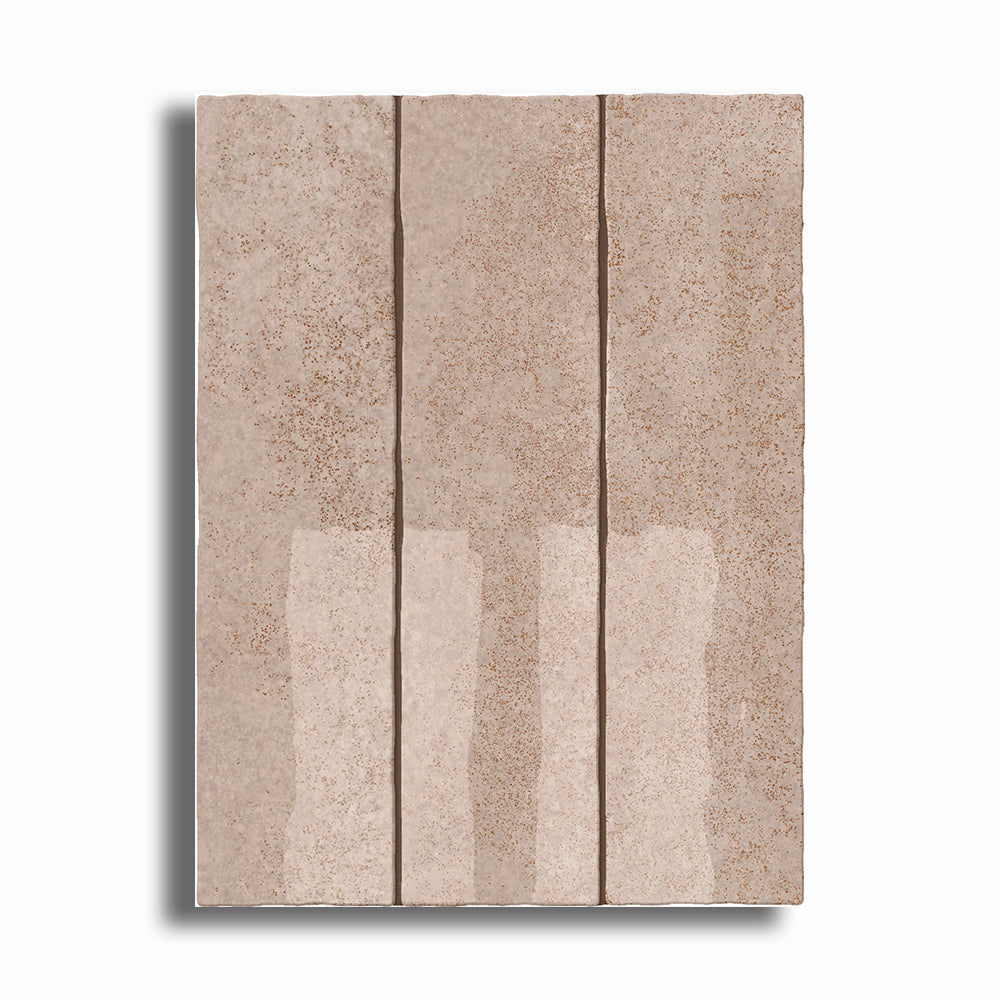 3x12 Lithos Moka Glossy Ceramic Tile - American Tile Depot