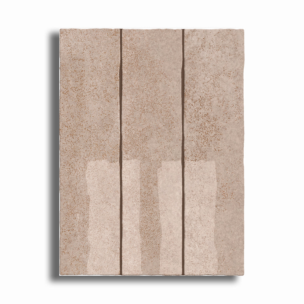3x12 Lithos Moka Glossy Ceramic Tile - American Tile Depot