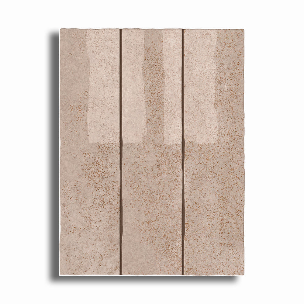 3x12 Lithos Moka Glossy Ceramic Tile - American Tile Depot