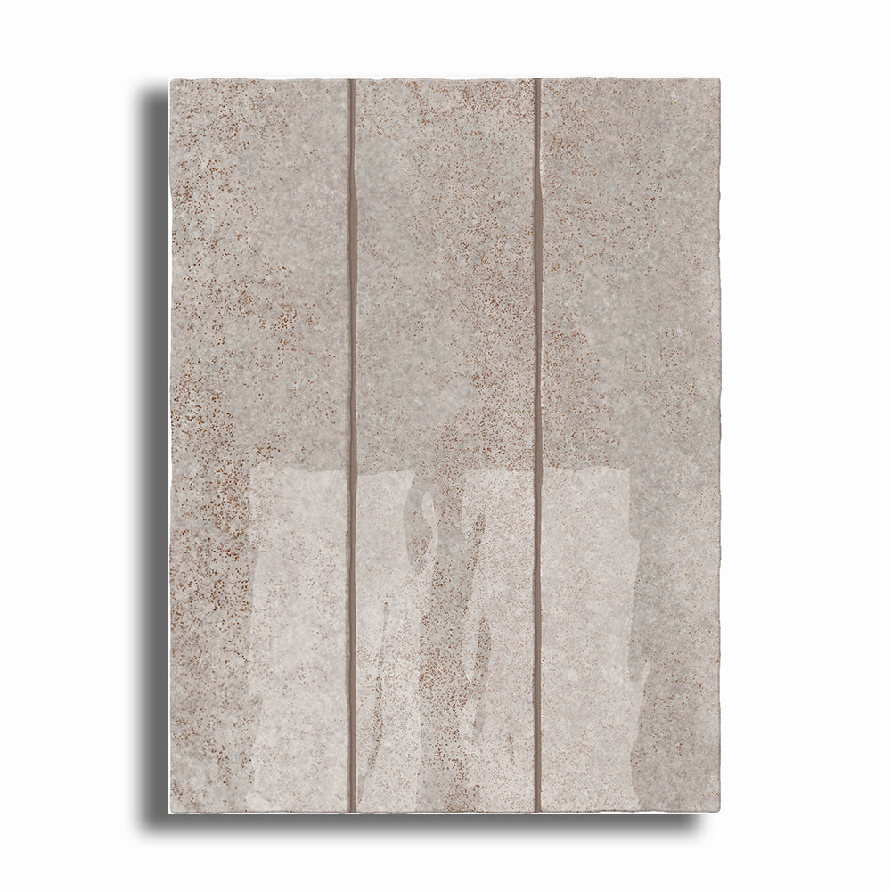 3x12 Lithos Silver Glossy Ceramic Tile - American Tile Depot