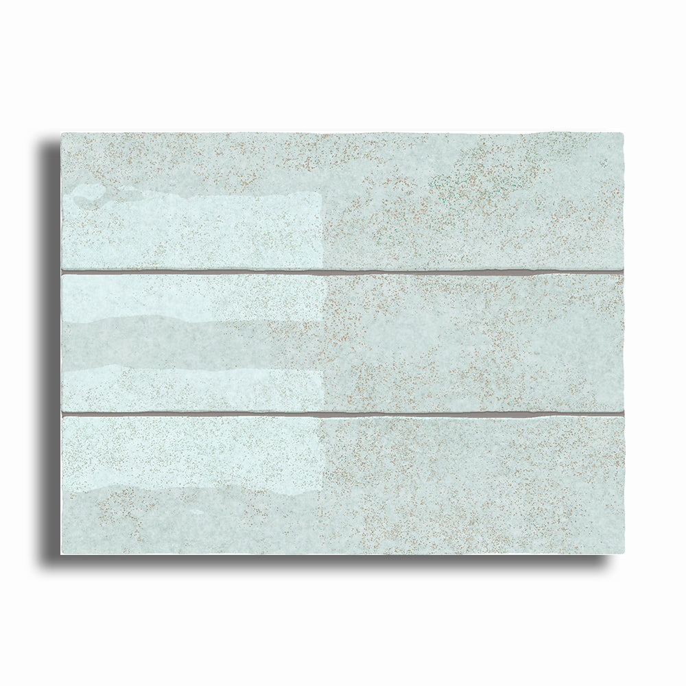 3x12 Lithos Sky Blue Glossy Ceramic Tile - American Tile Depot