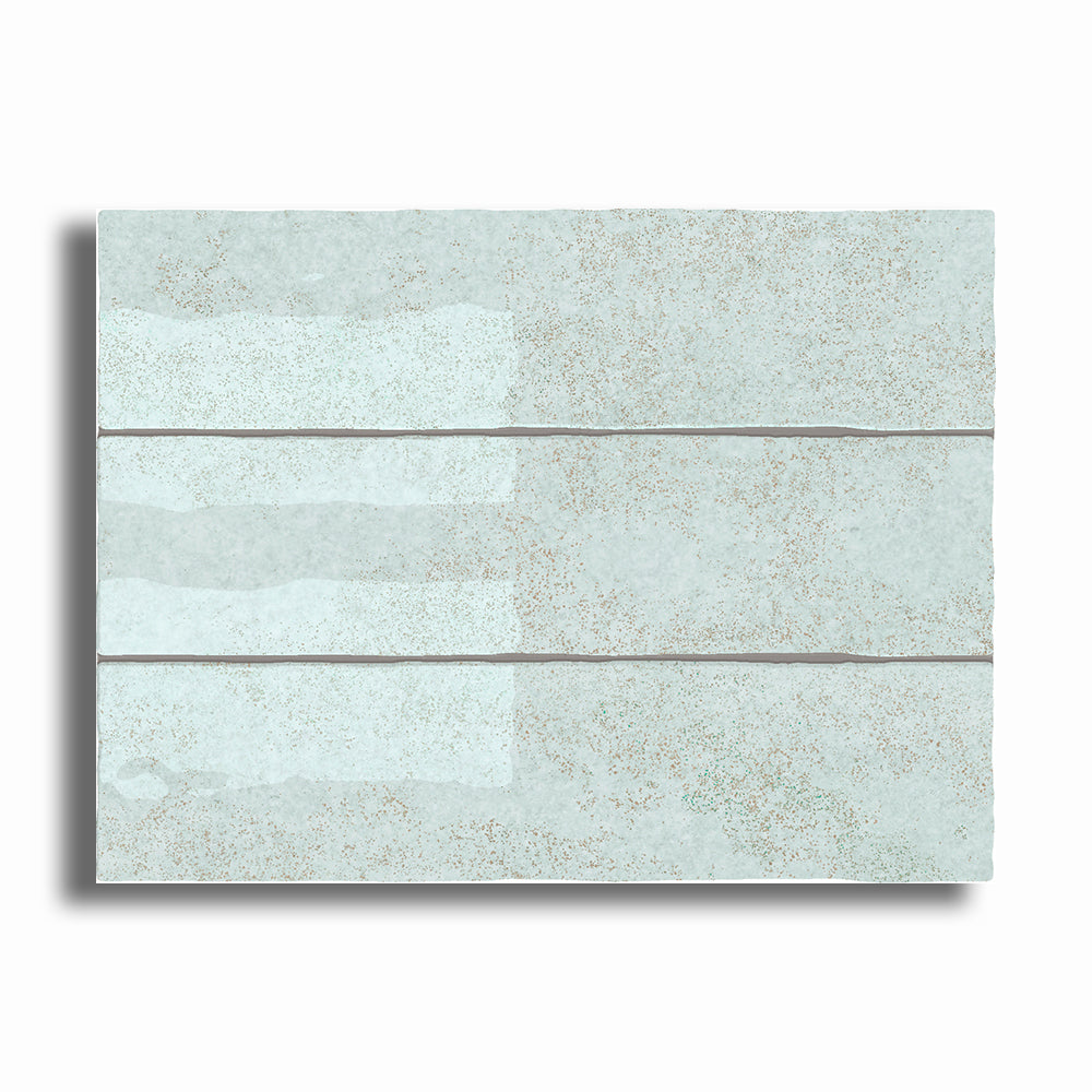 3x12 Lithos Sky Blue Glossy Ceramic Tile - American Tile Depot