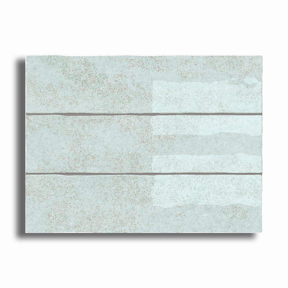 3x12 Lithos Sky Blue Glossy Ceramic Tile - American Tile Depot