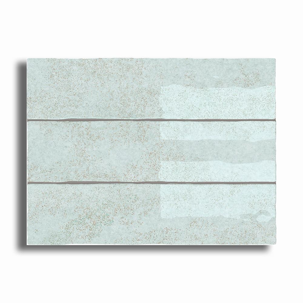 3x12 Lithos Sky Blue Glossy Ceramic Tile - American Tile Depot