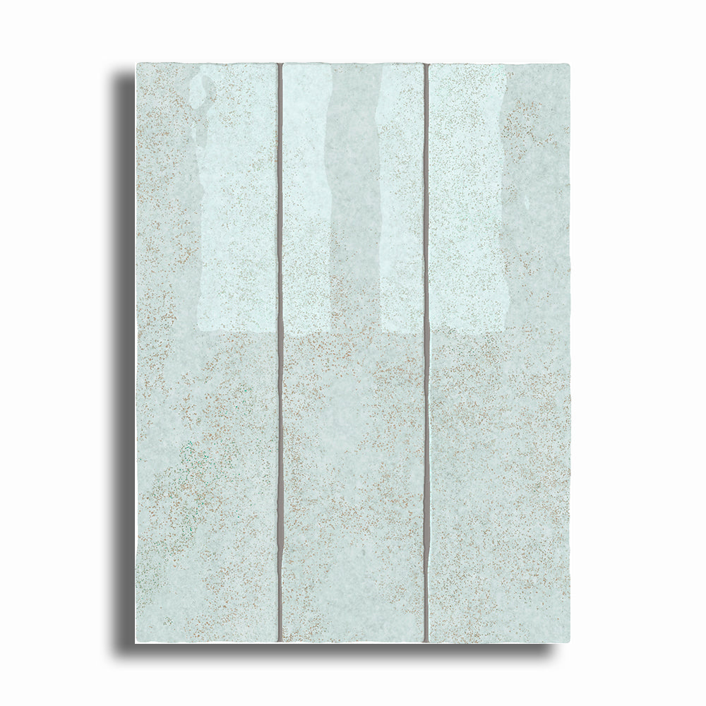 3x12 Lithos Sky Blue Glossy Ceramic Tile - American Tile Depot