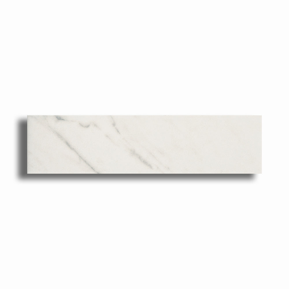 3x12 Lumina Bianco Matte Marble Look Ceramic Tile - American Tile Depot