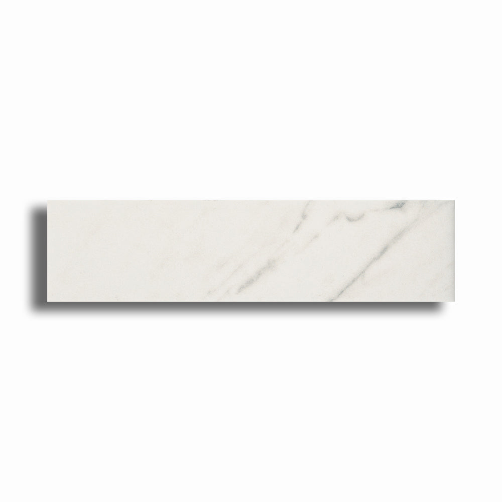 3x12 Lumina Bianco Matte Marble Look Ceramic Tile - American Tile Depot
