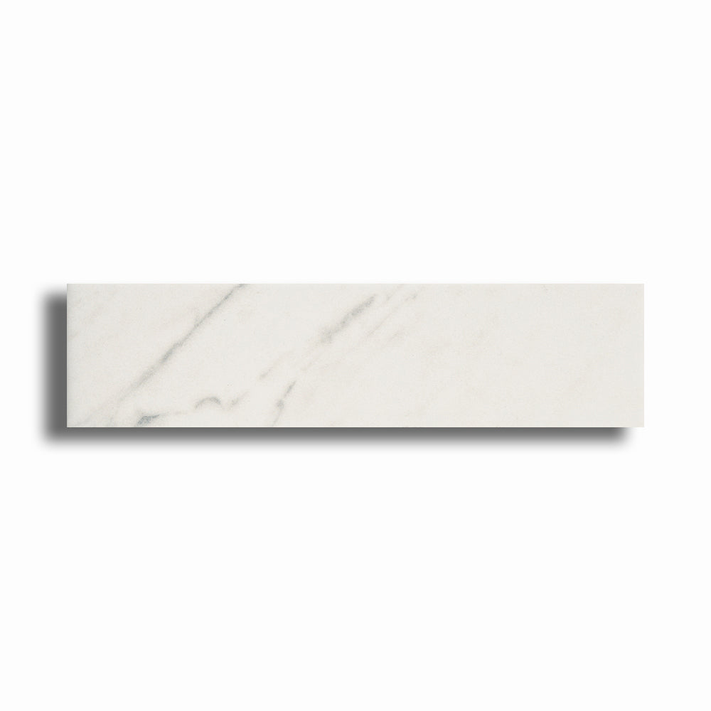 3x12 Lumina Bianco Matte Marble Look Ceramic Tile - American Tile Depot