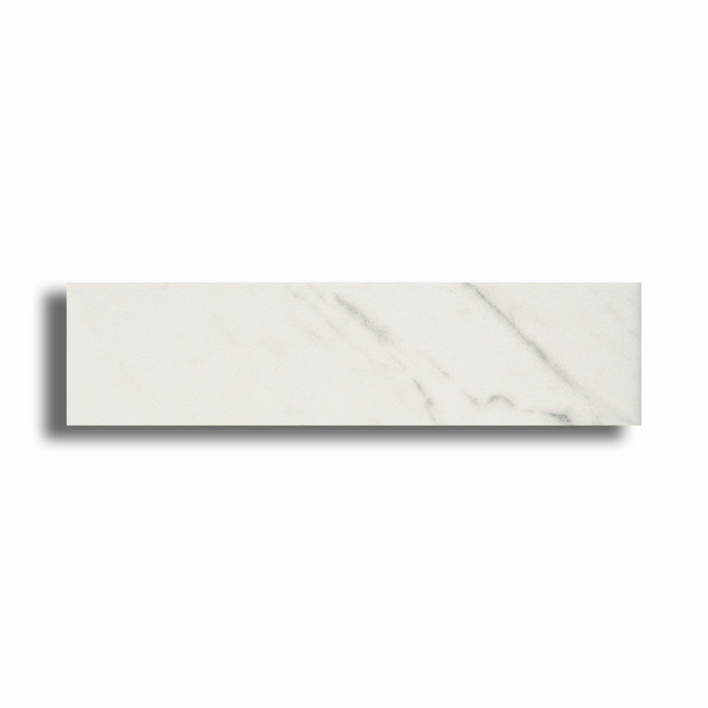3x12 Lumina Bianco Matte Marble Look Ceramic Tile - American Tile Depot