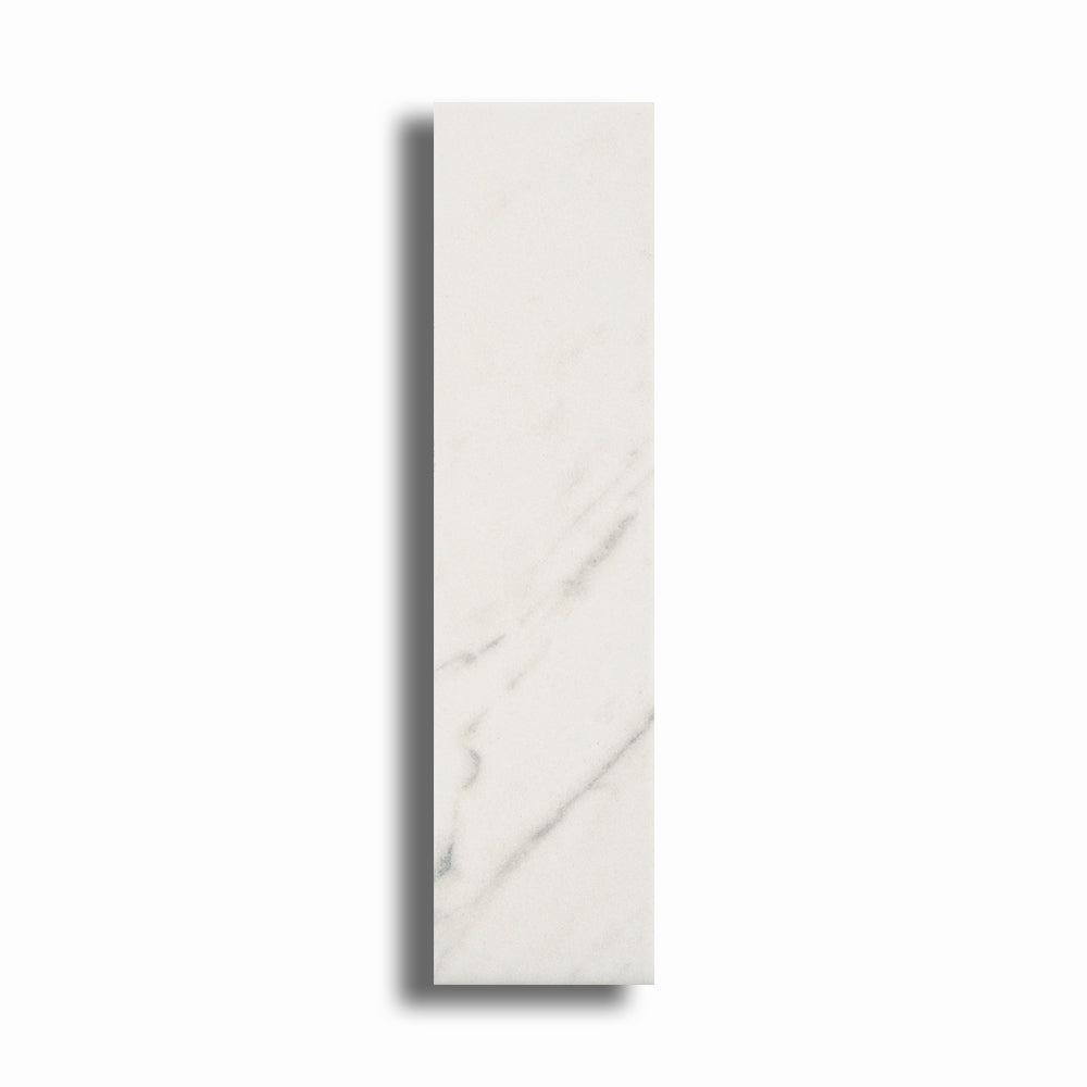 3x12 Lumina Bianco Matte Marble Look Ceramic Tile - American Tile Depot
