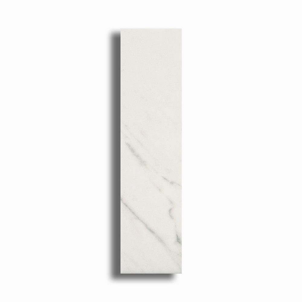 3x12 Lumina Bianco Matte Marble Look Ceramic Tile - American Tile Depot