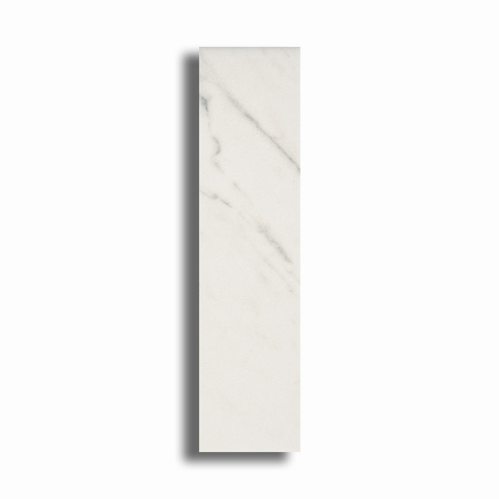 3x12 Lumina Bianco Matte Marble Look Ceramic Tile - American Tile Depot