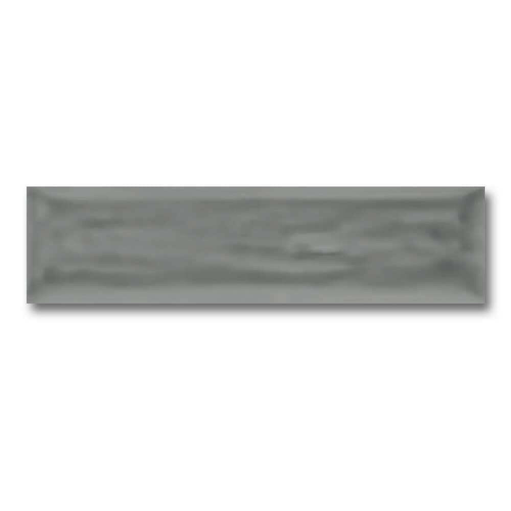 3x12 Majestic Flow Dark Gray Solid Look Glossy Ceramic Wall Tile