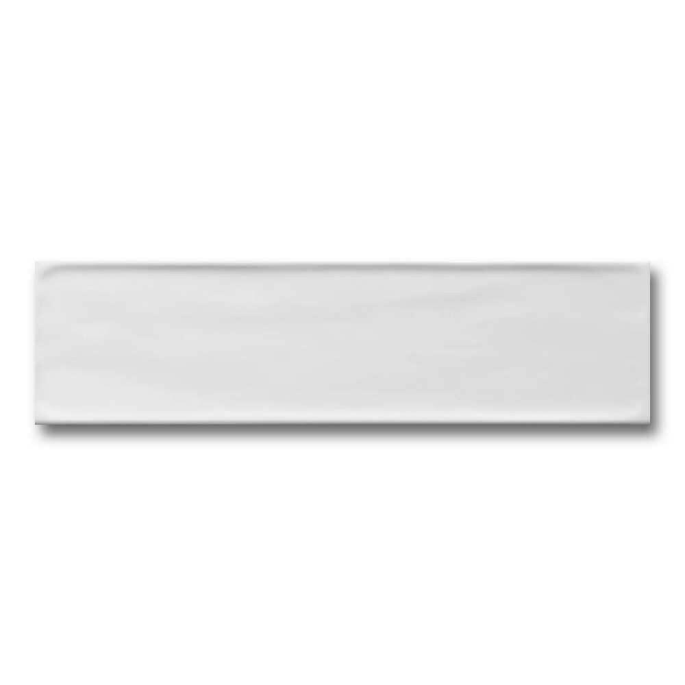 3x12 Majestic Flow White Solid Look Glossy Ceramic Wall Tile