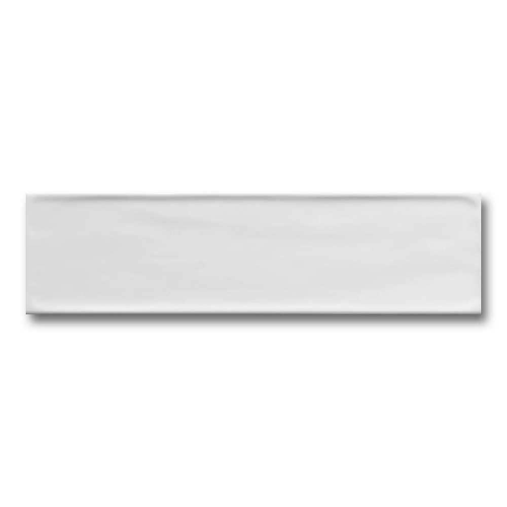 3x12 Majestic Flow White Solid Look Glossy Ceramic Wall Tile