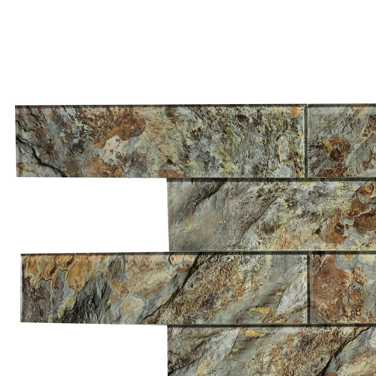 3x12 Mountain Marble Look Glass Subway Tile 3x12 Mountain Marble Look Glass Subway Tile - American Tile Depot