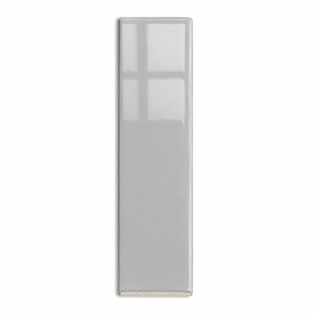 3x12 Palette Gray Matte Solid Color Ceramic Bullnose Tile - American Tile Depot