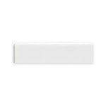 3x12 Palette White Ice Glossy Solid Color Ceramic Bullnose Tile - American Tile Depot