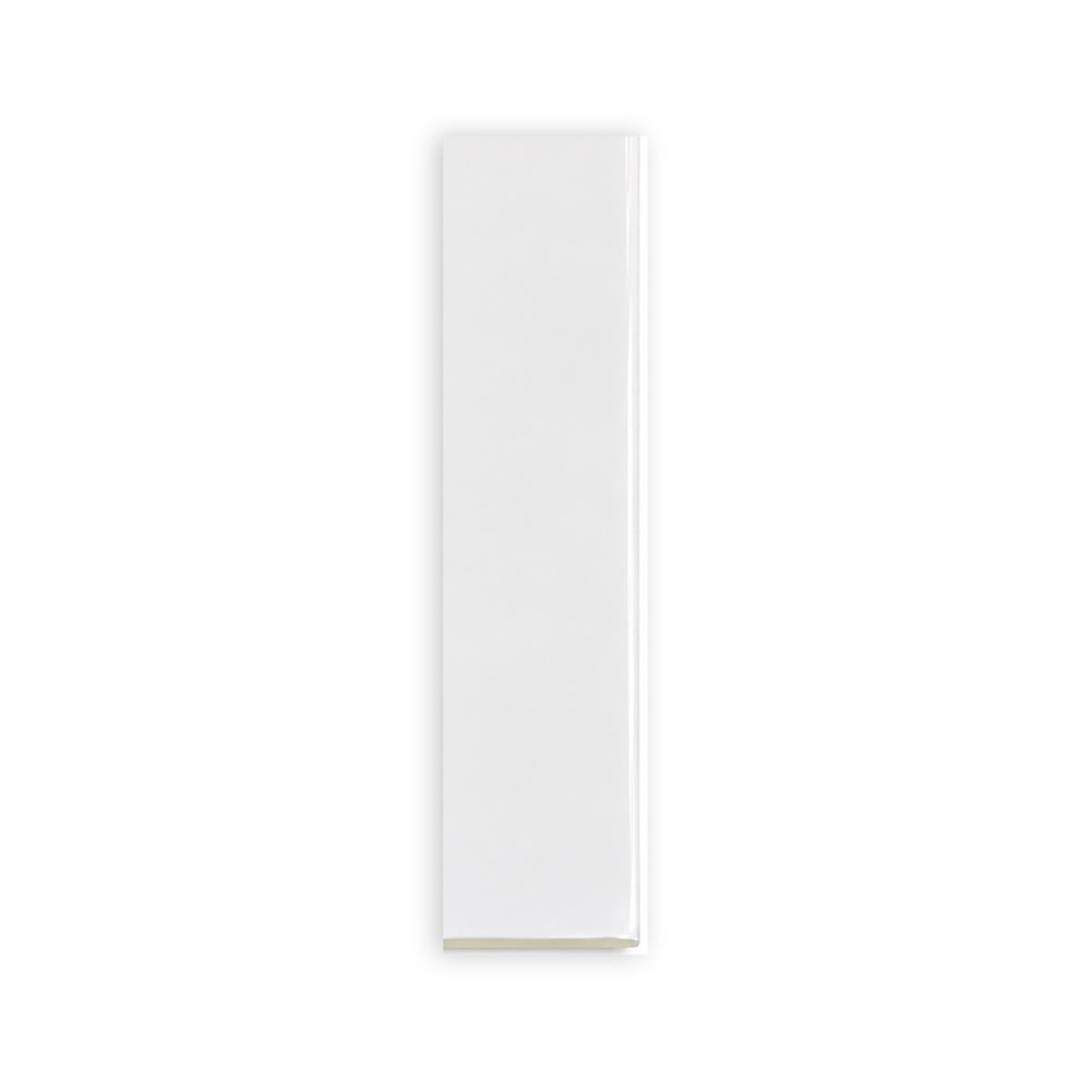 3x12 Palette White Ice Glossy Solid Color Ceramic Bullnose Tile - American Tile Depot
