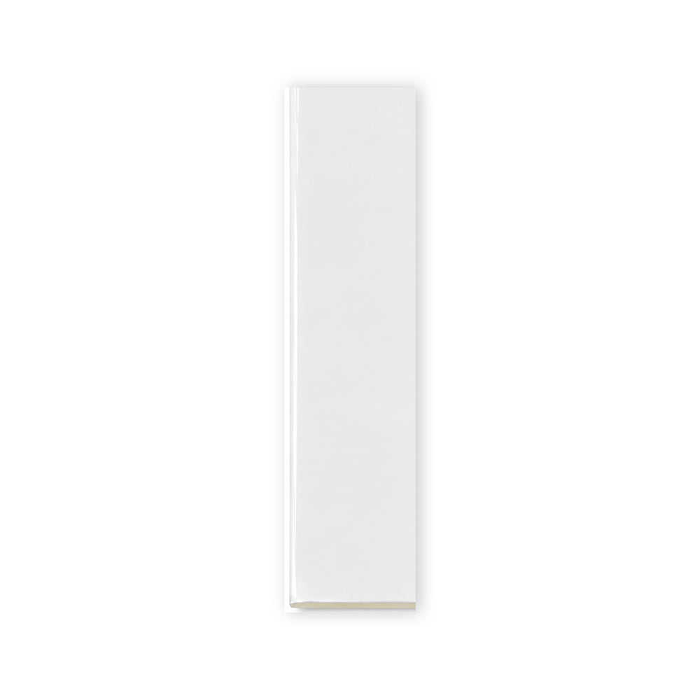 3x12 Palette White Ice Glossy Solid Color Ceramic Bullnose Tile - American Tile Depot