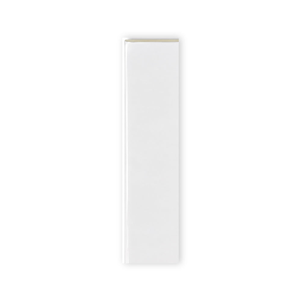 3x12 Palette White Ice Glossy Solid Color Ceramic Bullnose Tile - American Tile Depot