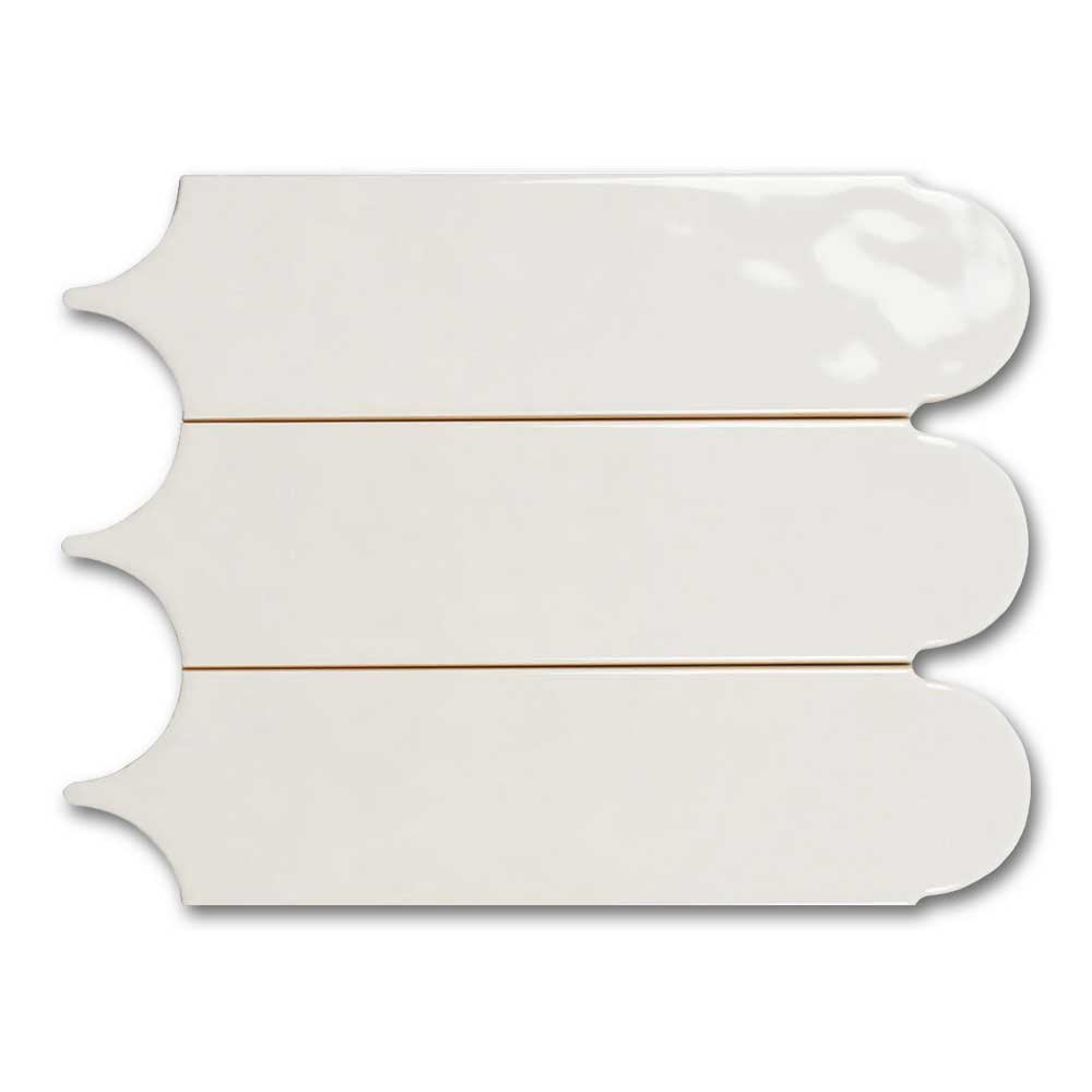 3x12 Pluma Lana Shape Glossy Ceramic Wall Tile