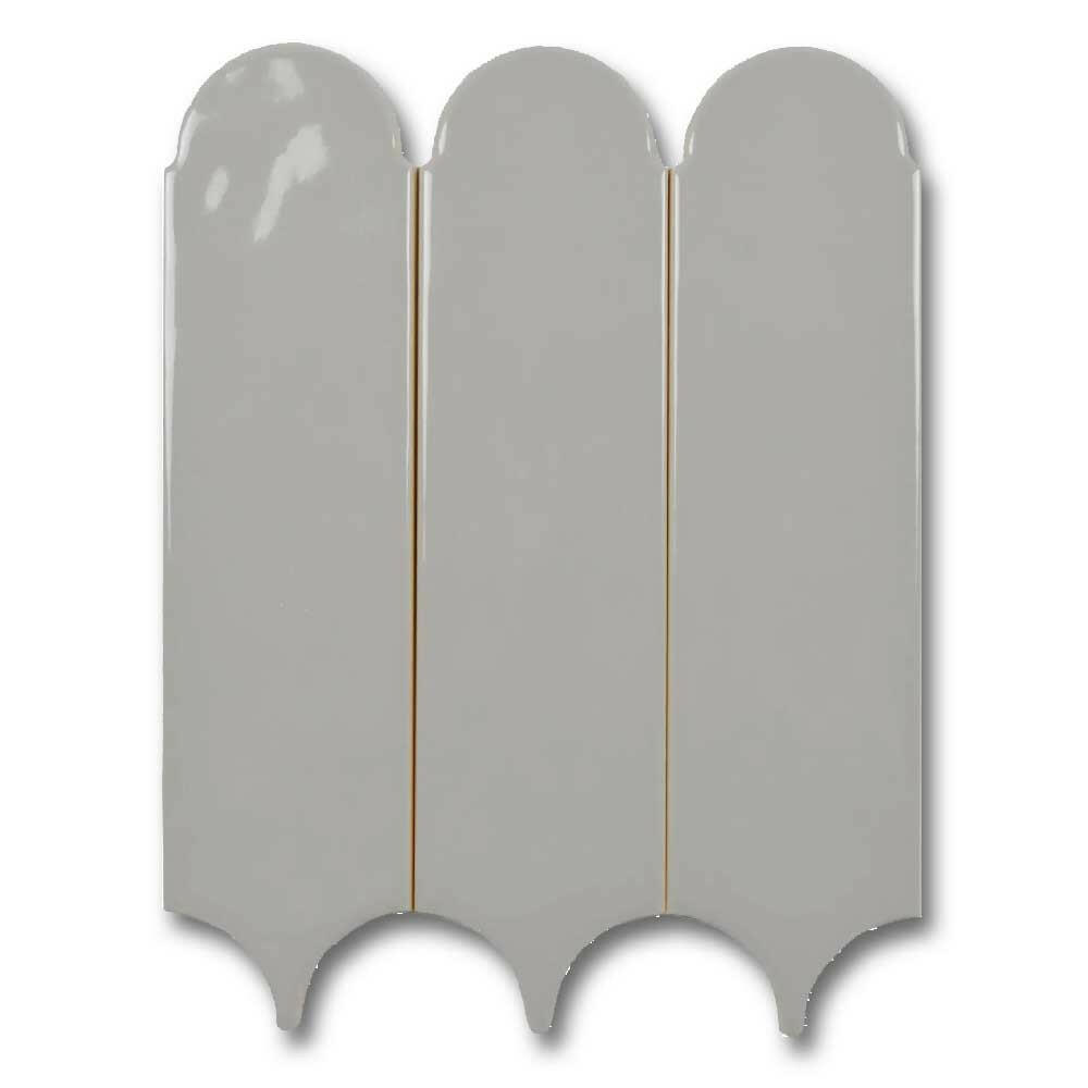 3x12 Plume Gray Solid Look Glossy Ceramic Wall Tile