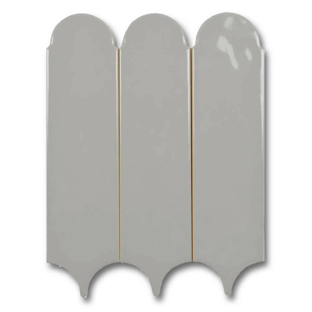 3x12 Plume Gray Solid Look Glossy Ceramic Wall Tile