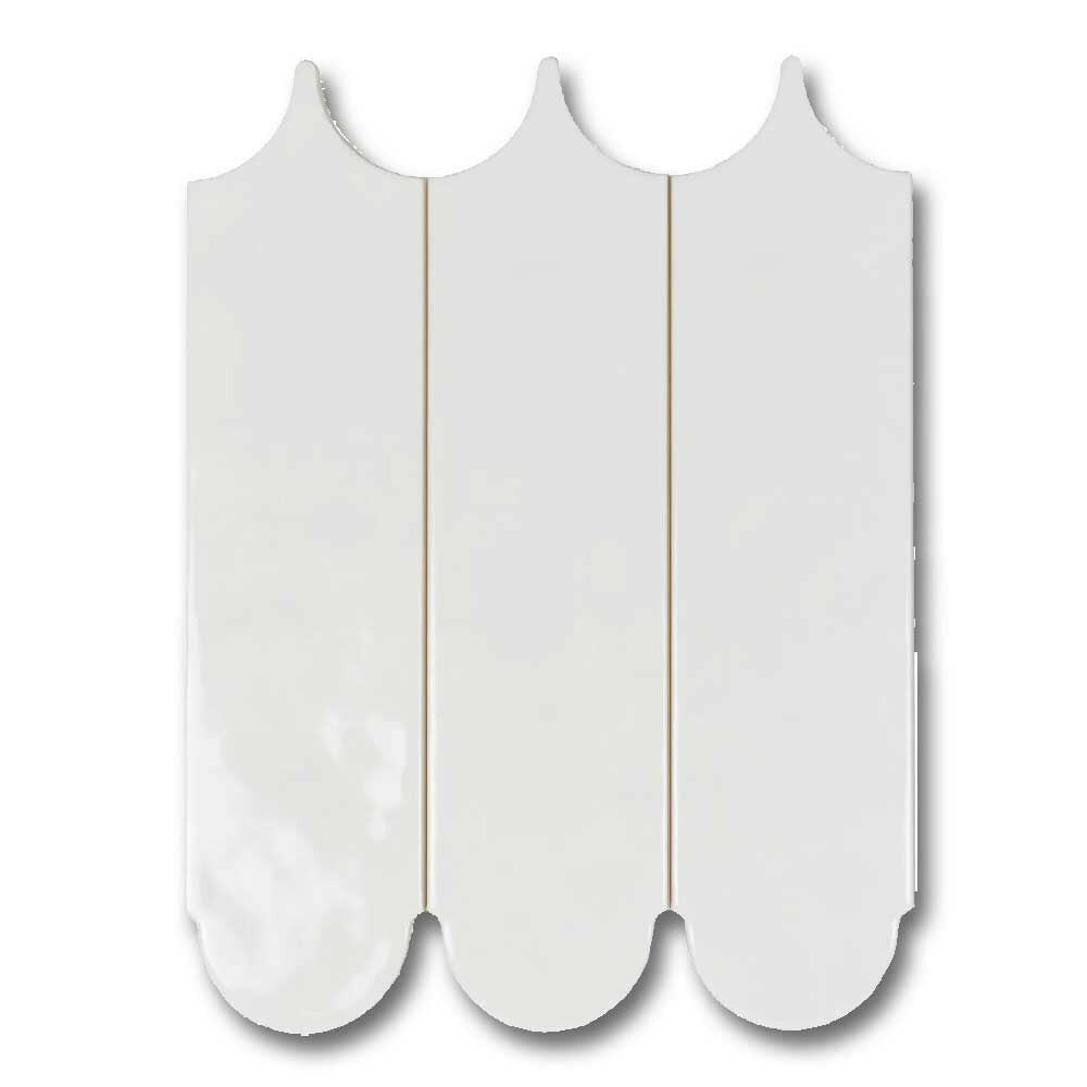 3x12 Plume White Ice Solid Look Glossy Ceramic Wall Tile 3x12 Plume White Ice Solid Look Glossy Ceramic Wall Tile - American Tile Depot
