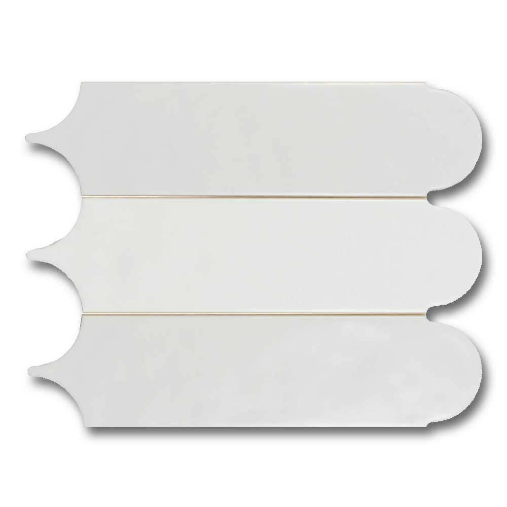 3x12 Plume White Ice Solid Look Matte Ceramic Wall Tile