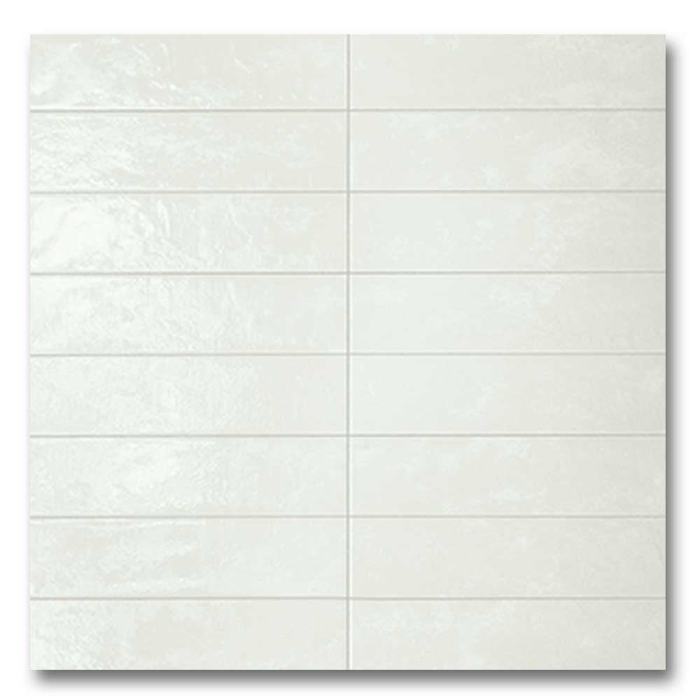 3x12 Regoli Bianco Glossy Solid Look Porcelain Tile