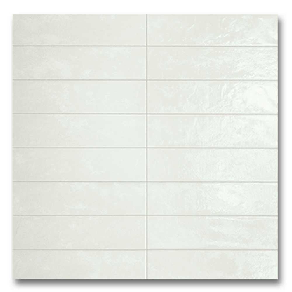 3x12 Regoli Bianco Glossy Solid Look Porcelain Tile