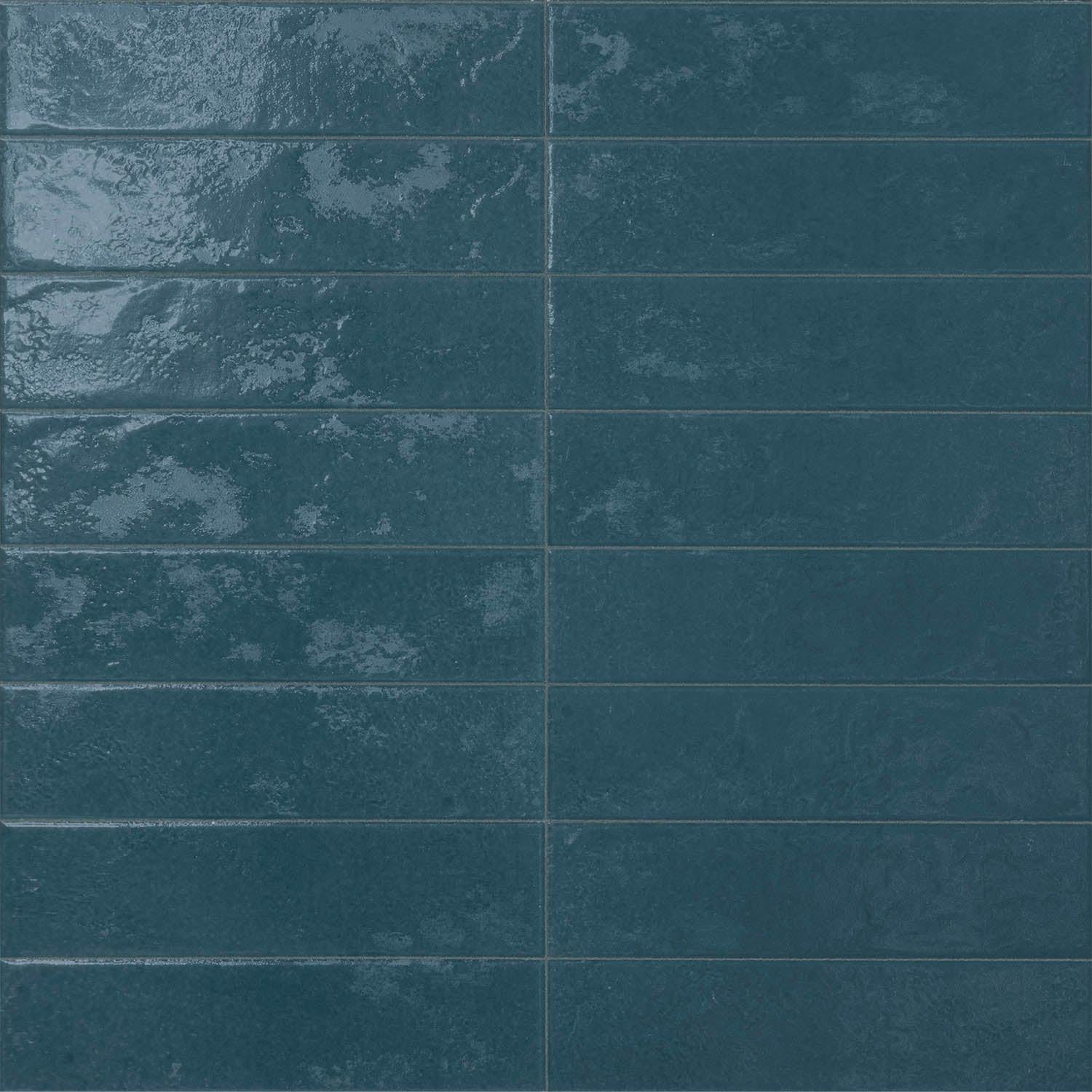 3x12 Regoli Blu Glossy Solid Look Porcelain Tile 3x12 Regoli Blu Glossy Solid Look Porcelain Tile - American Tile Depot