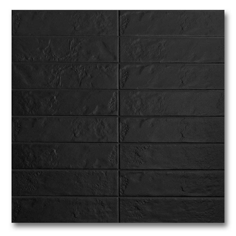 3x12 Regoli Nero Glossy Solid Color Porcelain Tile 3x12 Regoli Nero Glossy Solid Color Porcelain Tile - American Tile Depot