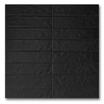 3x12 Regoli Nero Glossy Solid Color Porcelain Tile 3x12 Regoli Nero Glossy Solid Color Porcelain Tile - American Tile Depot