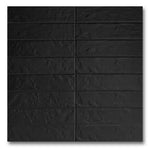 3x12 Regoli Nero Glossy Solid Color Porcelain Tile 3x12 Regoli Nero Glossy Solid Color Porcelain Tile - American Tile Depot
