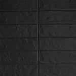 3x12 Regoli Nero Glossy Solid Color Porcelain Tile 3x12 Regoli Nero Glossy Solid Color Porcelain Tile - American Tile Depot