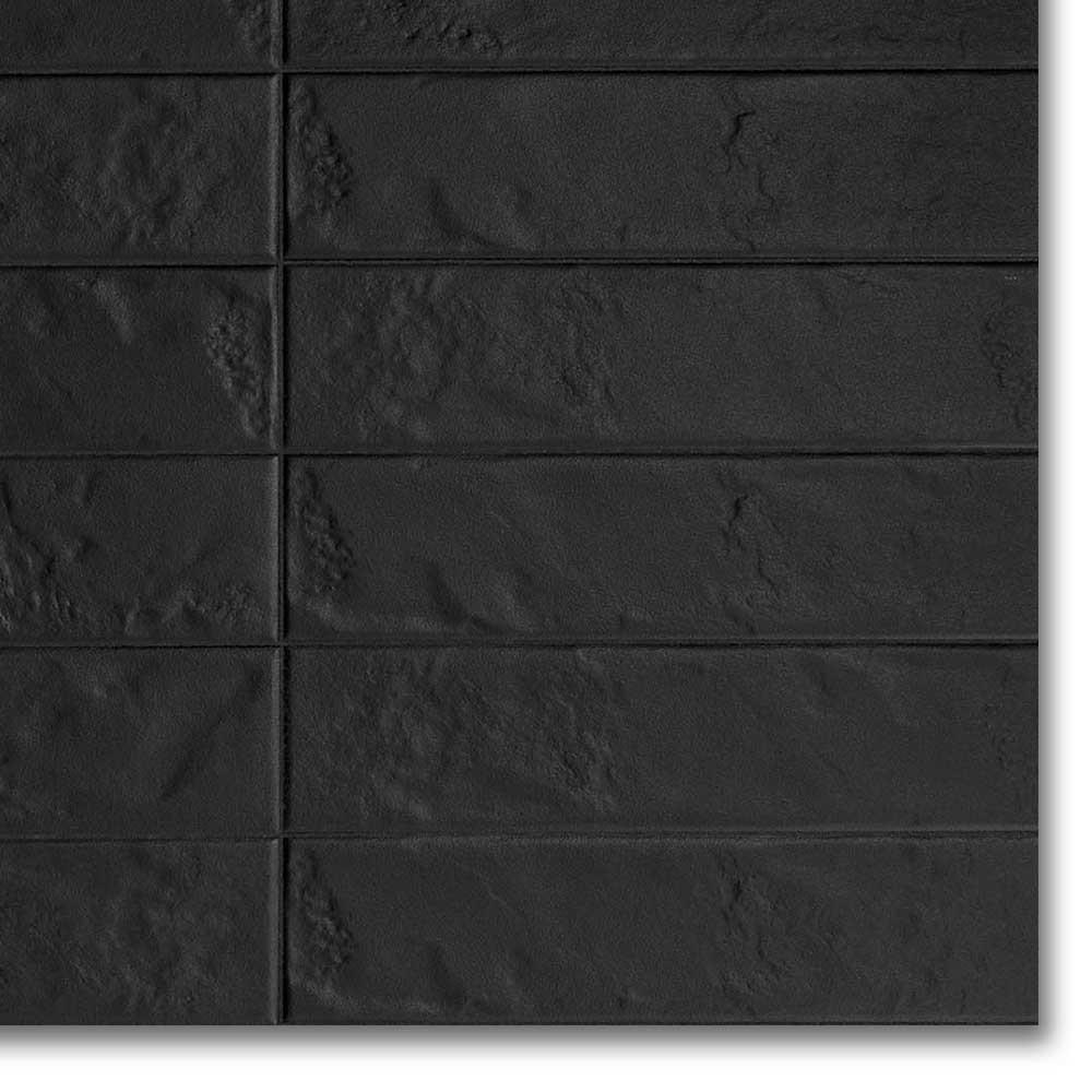 3x12 Regoli Nero Glossy Solid Color Porcelain Tile 3x12 Regoli Nero Glossy Solid Color Porcelain Tile - American Tile Depot