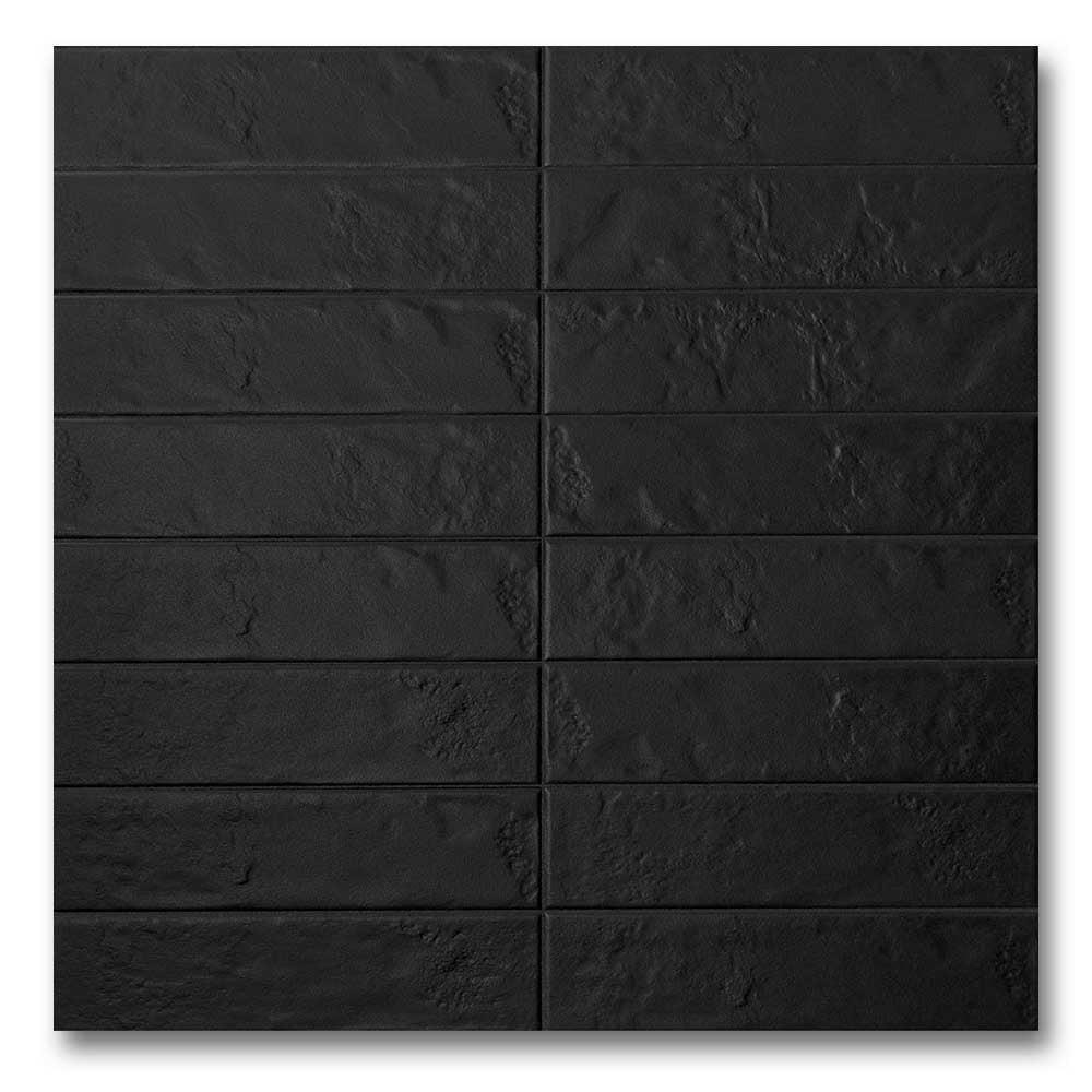 3x12 Regoli Nero Glossy Solid Color Porcelain Tile 3x12 Regoli Nero Glossy Solid Color Porcelain Tile - American Tile Depot