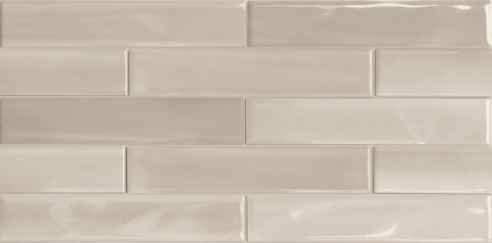 3x12 Shadebrick Beige Glossy Solid Look Porcelain Tile 3x12 Shadebrick Beige Glossy Solid Look Porcelain Tile - American Tile Depot