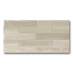 3x12 Shadebrick Beige Glossy Solid Look Porcelain Tile 3x12 Shadebrick Beige Glossy Solid Look Porcelain Tile - American Tile Depot