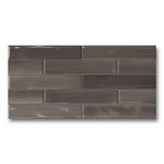 3x12 Shadebrick Dark Glossy Solid Look Porcelain Tile 3x12 Shadebrick Dark Glossy Solid Look Porcelain Tile - American Tile Depot